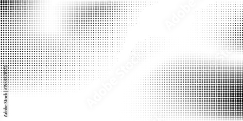 Mesh dot halftone gradient texture. Vanishing polka dot background. Repeating dots gradation abstract