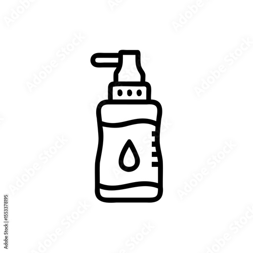 Pump bottle icon liquid dispenser outline graphic