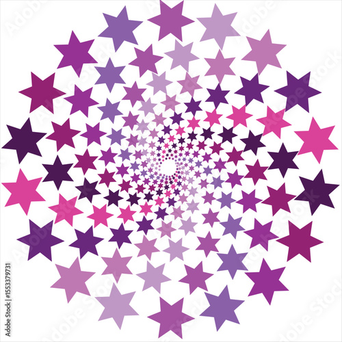 Colorful floral mosaic ornament star symbol Vector background