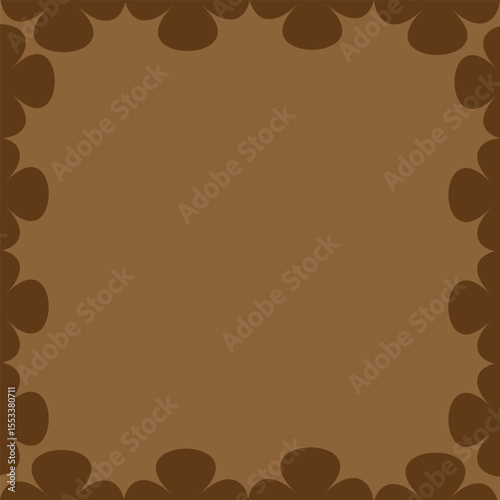 Brown geometric border design background
