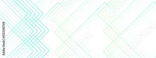 Abstract minimal background with overlapping translucent linear shapes forming diamond and chevron patterns. Gradient tones of aqua, cyan, and light green  futuristic, and geometric aesthetic