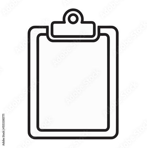 vector illustration of clipboard task icon outline isolate on white background