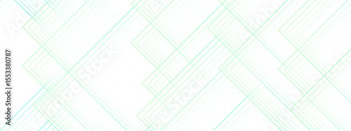 Abstract minimal background with overlapping translucent linear shapes forming diamond and chevron patterns. Gradient tones of aqua, cyan, and light green  futuristic, and geometric aesthetic