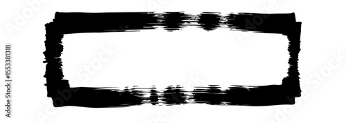 Abstract Black Paint Brush Stroke. This versatile element is ideal for artistic accents, underlining, or adding a bold, hand-drawn feel to digital designs.