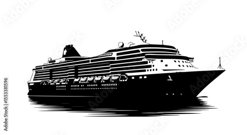A majestic cruise ship glides through calm waters on a bright day offering luxury travel and memorable voyages across the ocean