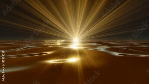 Golden Light on Water Surface