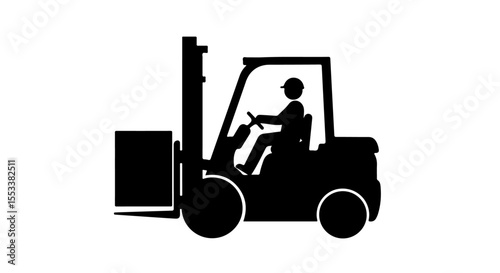 Forklift Operations: Lifting, Transporting, and Stacking Icons. This collection effectively represents logistics, warehousing, material handling, and industrial operations.