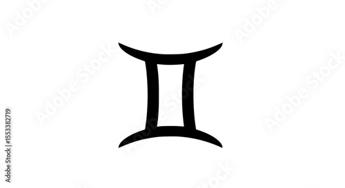 The Gemini astrological symbol representing the twins a classic zodiac sign with a distinctive double lined appearance and cosmic significance