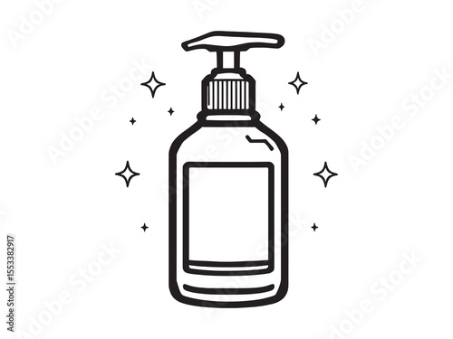 Clean dish soap dispenser vector design