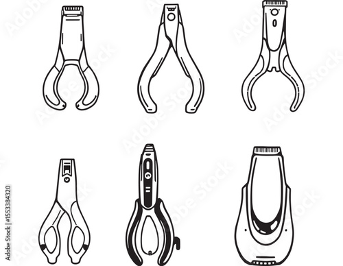 Clean Line Drawing Of Nail Clipper