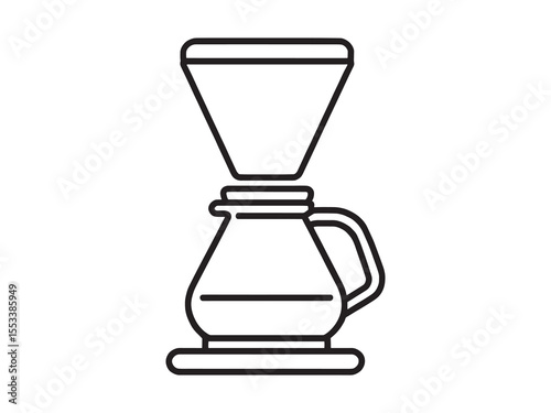 coffee maker kitchen appliance vector line art drawing