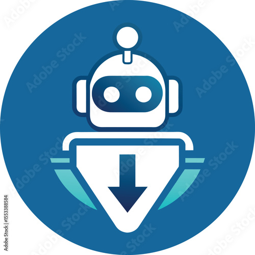 robot logo vector art