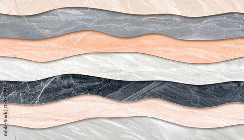 Wallpaper Mural Wavy Marble Patterns in Earthy Tones for Elegant Background Designs Torontodigital.ca
