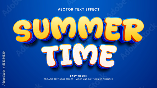summer time editable text effect