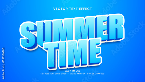 summer time editable text effect