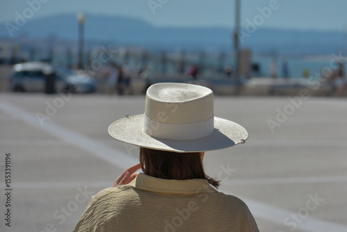 woman with a street hat
