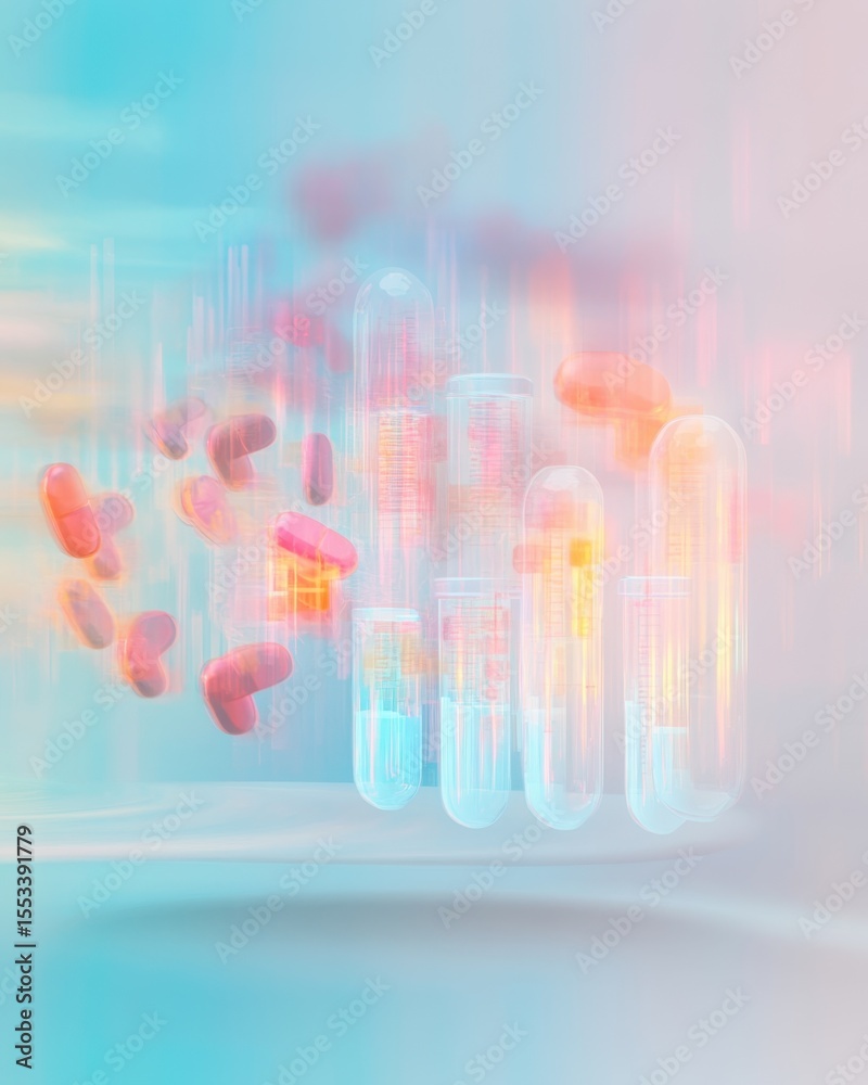 Fototapeta premium Abstract representation of molecular structures.