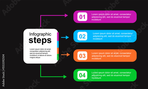  modern design template, Infographic steps