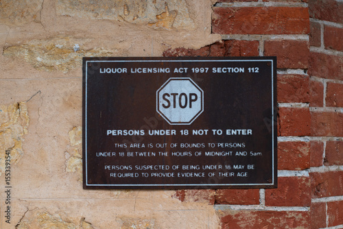 liquor license sign