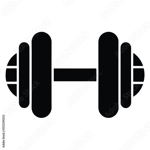 a bold black silhouette vector of-a-dumbbell-icon-with-st (1).eps