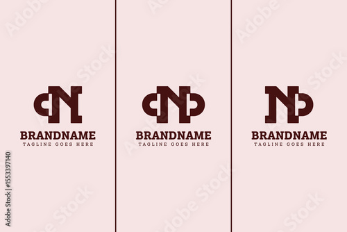 Letters CN CND ND Monogram Logo, for CN NC CND CDN NCD NDC DNC DCN ND DN initials
