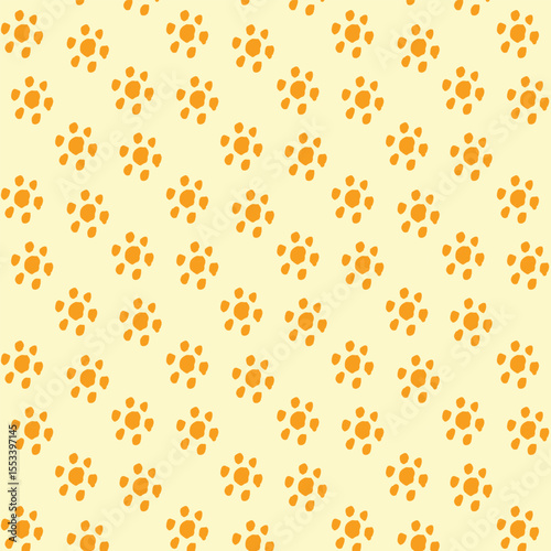 Floral art seamless vector pattern