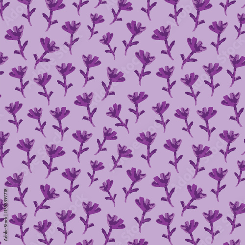 Floral art seamless vector pattern