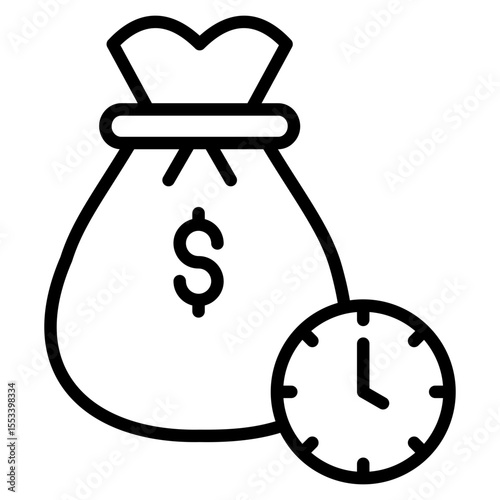 Time Budgeting Icon Element For Design