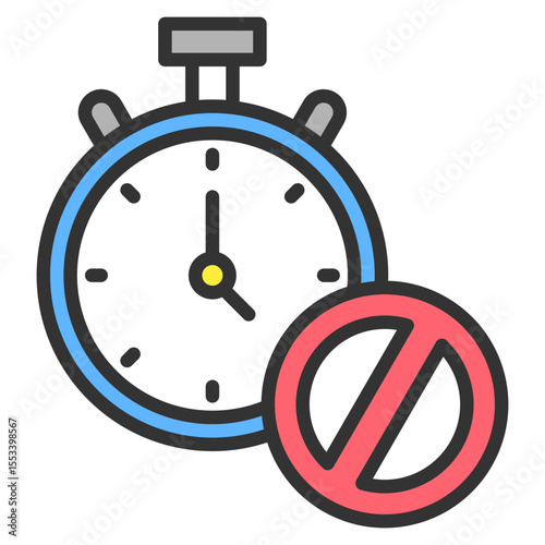 Time Blocking Icon Element For Design