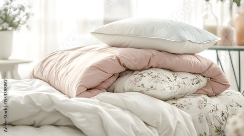 Cozy bedding arrangement with soft pillows and duvet for a restful night sleep and bedroom decor ideas