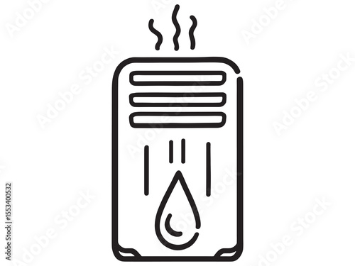 Line Art Vector Dehumidifier Appliance Illustration