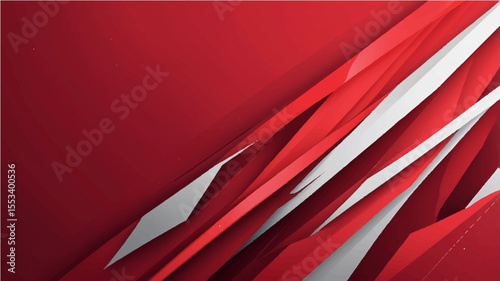 Flowing red and white abstract waves with curved lines and textured background