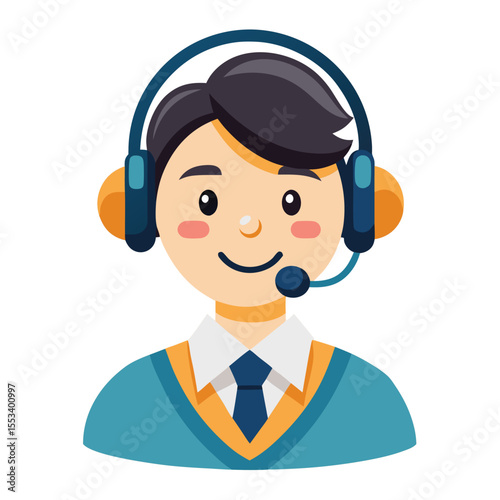 smiling-customer-service-representative-with-heads.eps