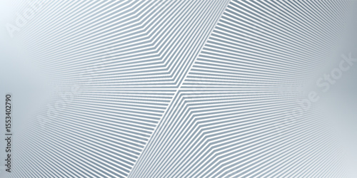 Abstract hexagon lines on gray background. Geometric stripe line art design modern