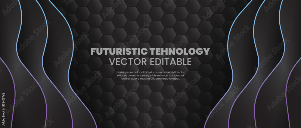 Abstract geometric shape technology digital hi tech concept background. Vector Illustration