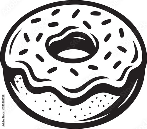 vector illustration of a donut cake