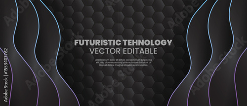 Abstract geometric shape technology digital hi tech concept background. Vector Illustration