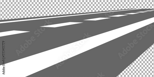 Winding road. Journey traffic curved highway. Road to horizon in perspective. Winding asphalt empty line isolated vector concept.