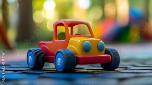 Toy vehicle car model automobile for children play fun and recreation in outdoor park playground area