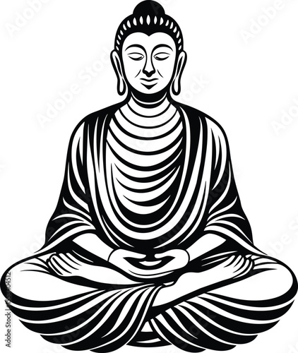 Buddha logo vector illustration