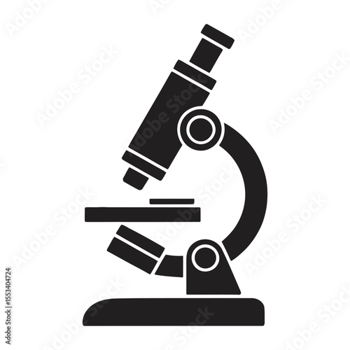 Medical Microscope Icon, Scientific Research Tool, vector illustration