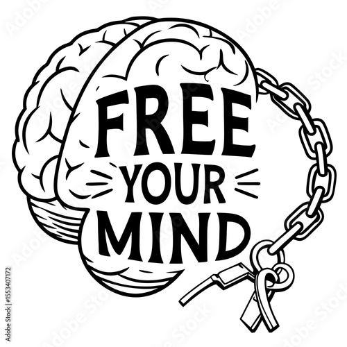 International Day Against Drug Abuse,Drug-Free Message,design, social message, smile, character, gift, funny, design, card, art, cartoon, Free Your Mind: Breaking Mental Chains