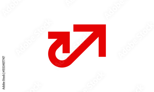 Two Rounded Up Arrows Logo Design – Smooth and Minimal Dual Arrows Pointing Upward Representing Growth, Momentum, and Positive Direction