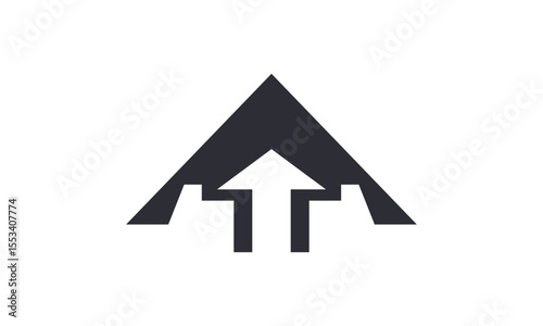 Abstract A Letter Arrow Up Logo Design – Bold and Minimalist Letter A Integrated with Upward Arrow Symbolizing Ambition, Growth, and Forward Progress