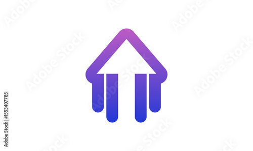 Abstract Up Gradient Arrow Logo Design – Vibrant and Modern Arrow Pointing Upward Representing Progress, Innovation, and Business Growth