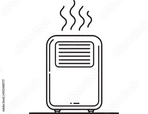 Minimalist Outline Dehumidifier Home Device Drawing