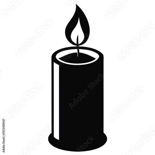oil lamp on black