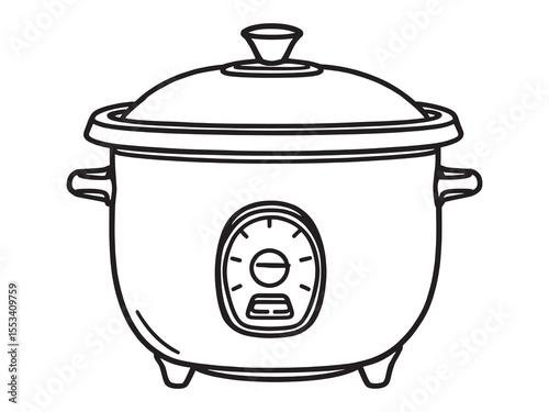 Minimalist Rice Cooker Vector Illustration