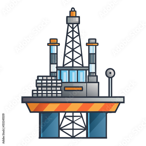 Flat modern tower icon vector illustration design
