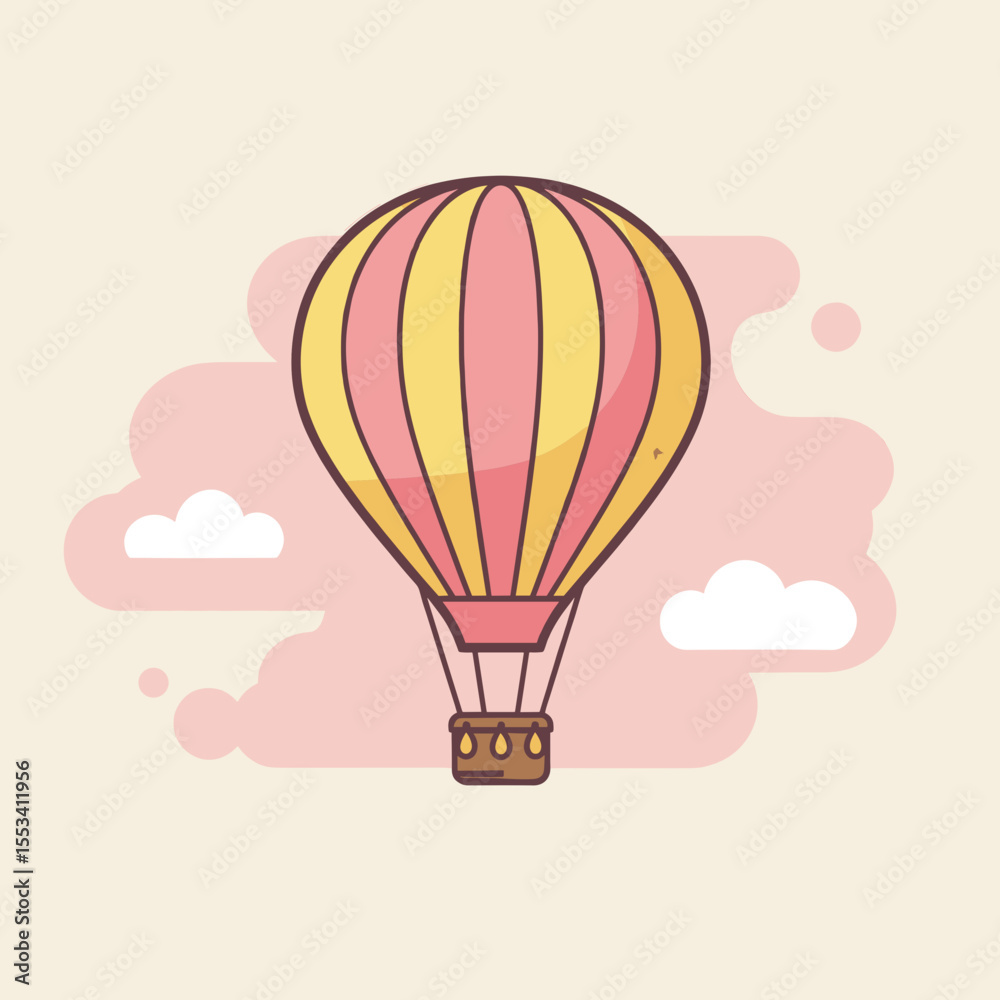Obraz premium Hot air balloon floating in sky